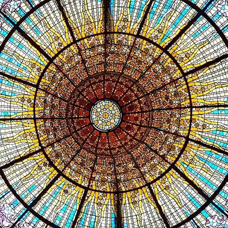 The rose window of Palau de la musica