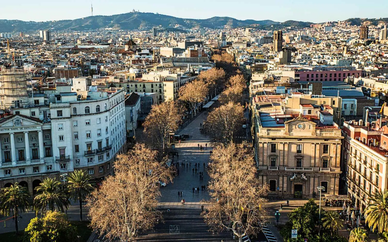 Las Ramblas Barcelona Aerial