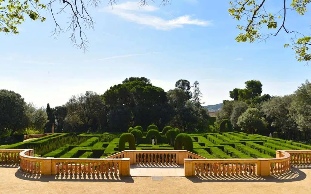 garden maze as the parc del labirinto in barcelona spain