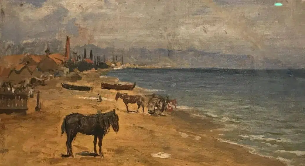 picasso painting of old barceloneta from the barcelona picasso museum