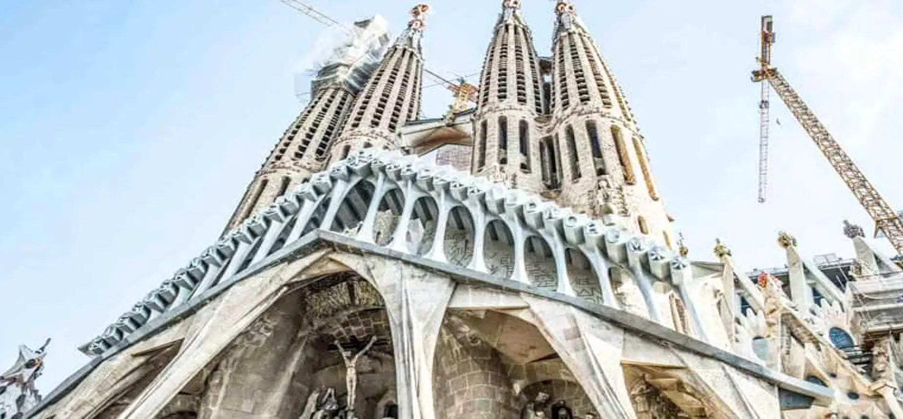 the exterior of gaudi's famous sagrada familia