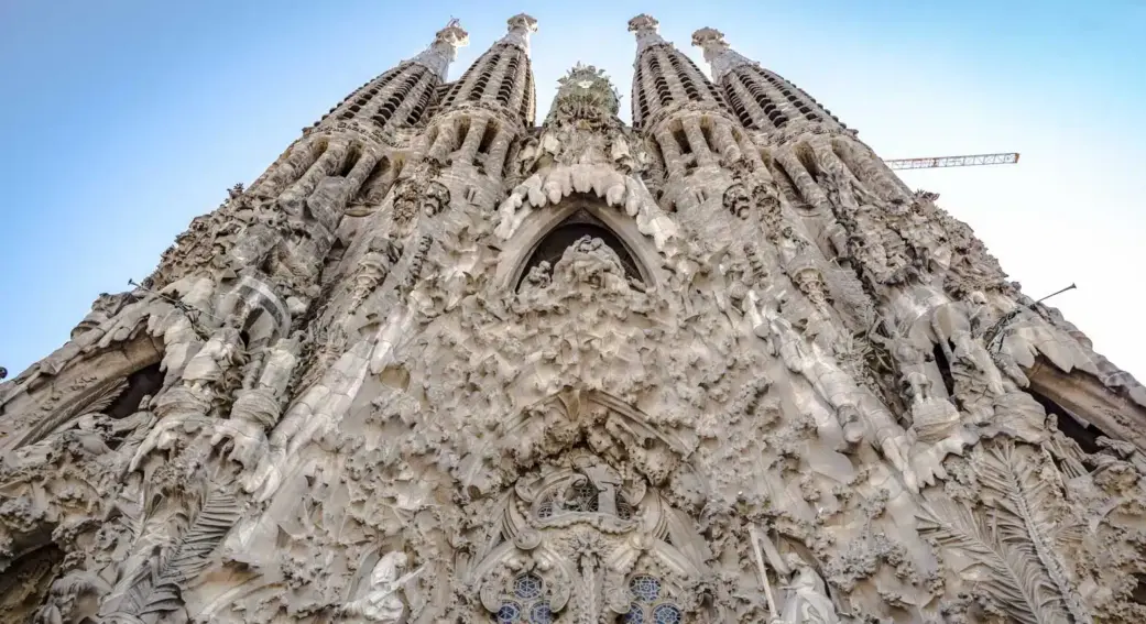 the spires of barcelona's sagrada familia