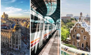 how to get to barcelona from madrid with train in the middle